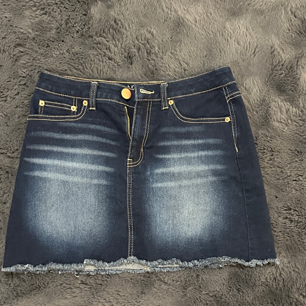 NOBO Dark Blue Denim Mini Skirt